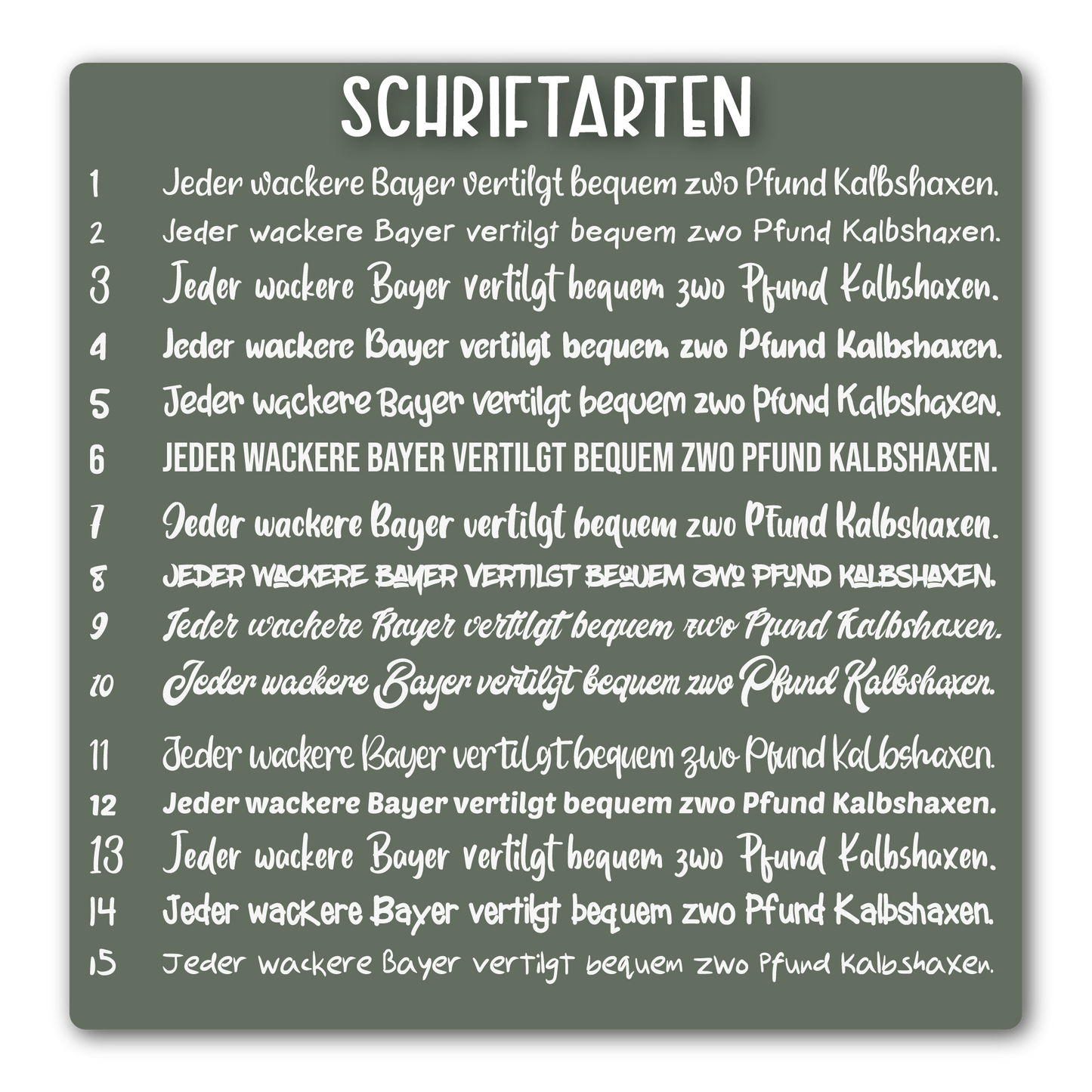 Wunschtext Aufkleber viele Schriftarten zur Auswahl