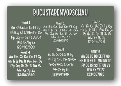 Wunschtext Aufkleber viele Schriftarten zur Auswahl