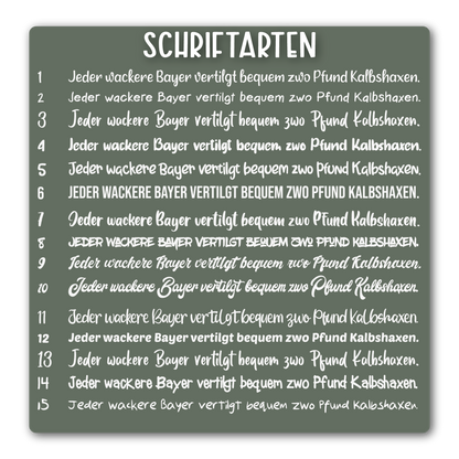Wunschtext Aufkleber viele Schriftarten zur Auswahl