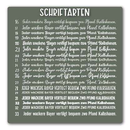 Wunschtext Aufkleber viele Schriftarten zur Auswahl